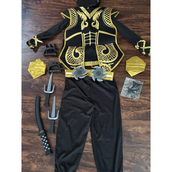 Spooktacular Creations Golden Ninja Costume Set Size Medium Halloween Costume - Picture 6 of 7